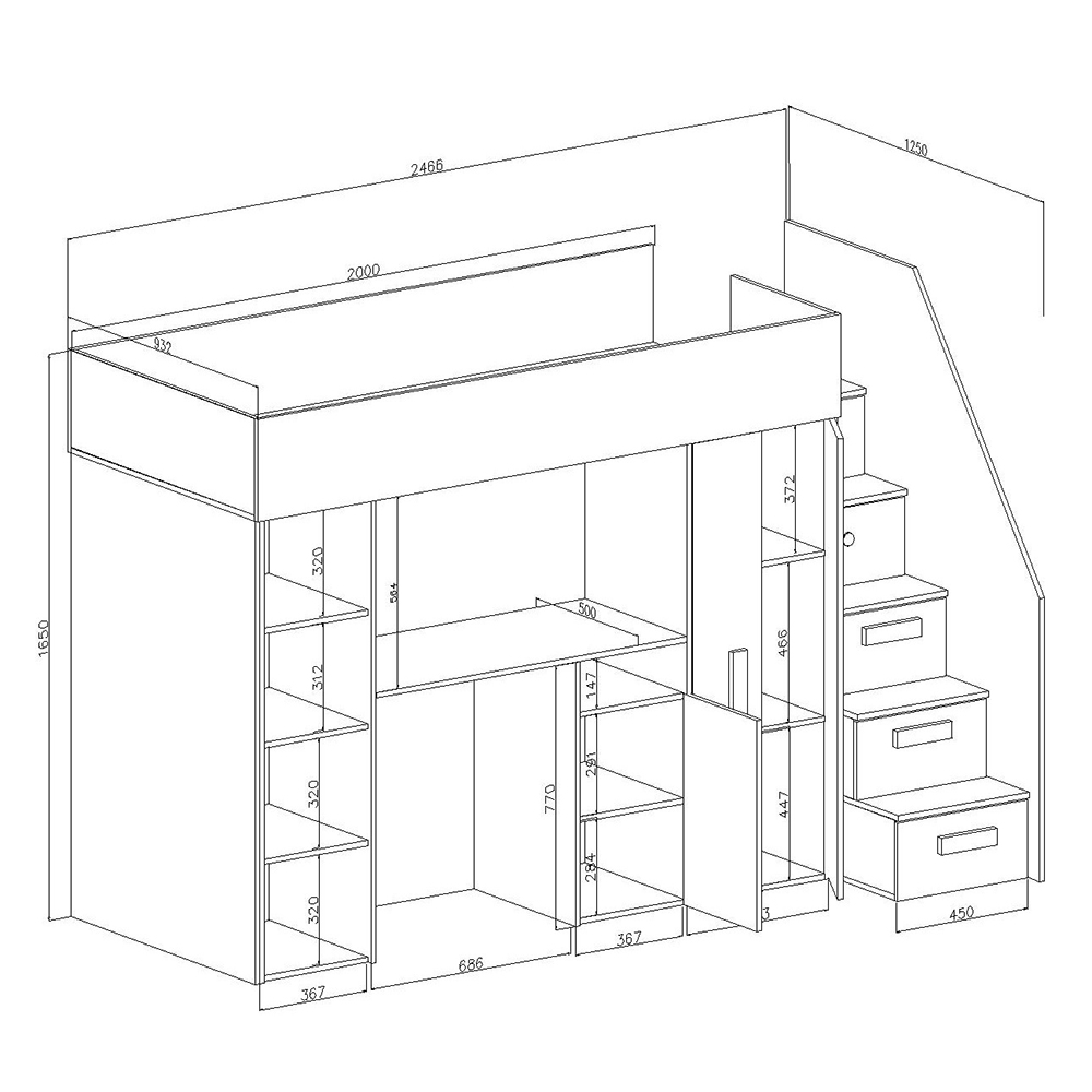 Patrová postel PARTY 14 | bílá/růžová-lesk | UNIVERZÁLNÍ