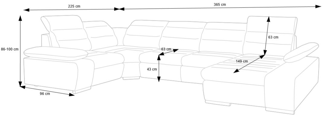 Sedací souprava Korfu II - milton 06/focus 20 - PRAVÁ - VÝPRODEJ 1ks - II. jakost