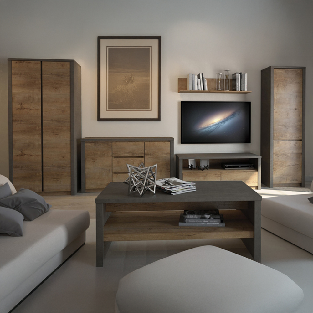 Obývací stěna se skříní Montana - sestava C - 2 odstíny