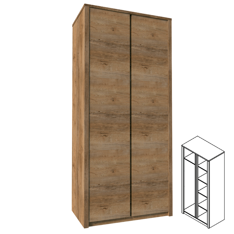 Obývací stěna se skříní Montana - sestava C - 2 odstíny