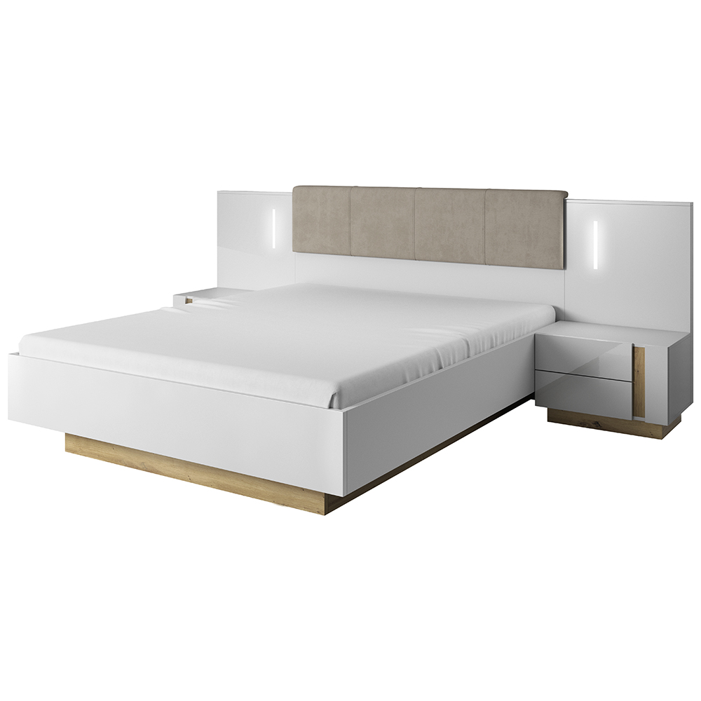 Ložnice Arco | sestava A | bílá lesk | 5 dílů