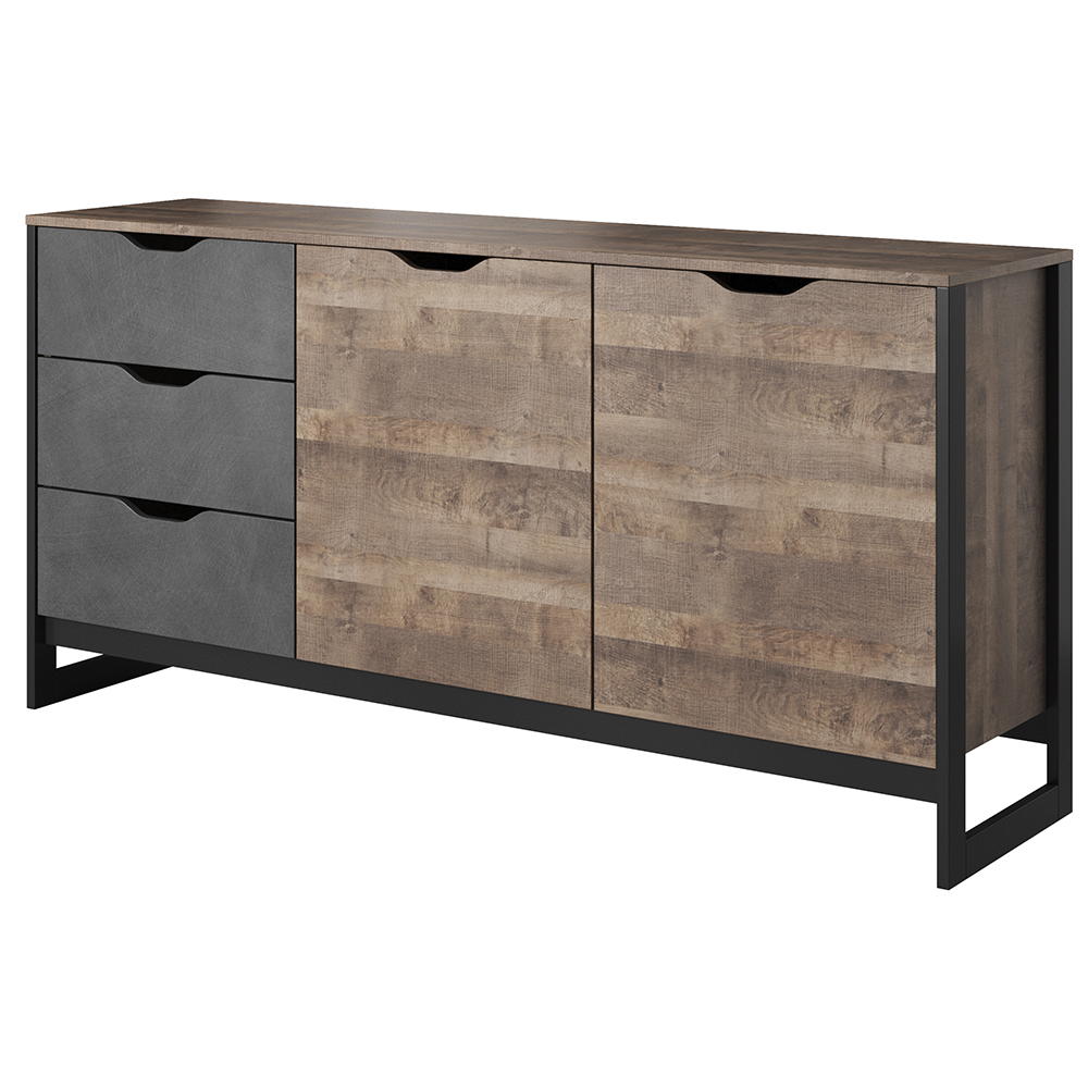 Obývací stěna ARDEN | 5 dílů | dub sand grange/matera