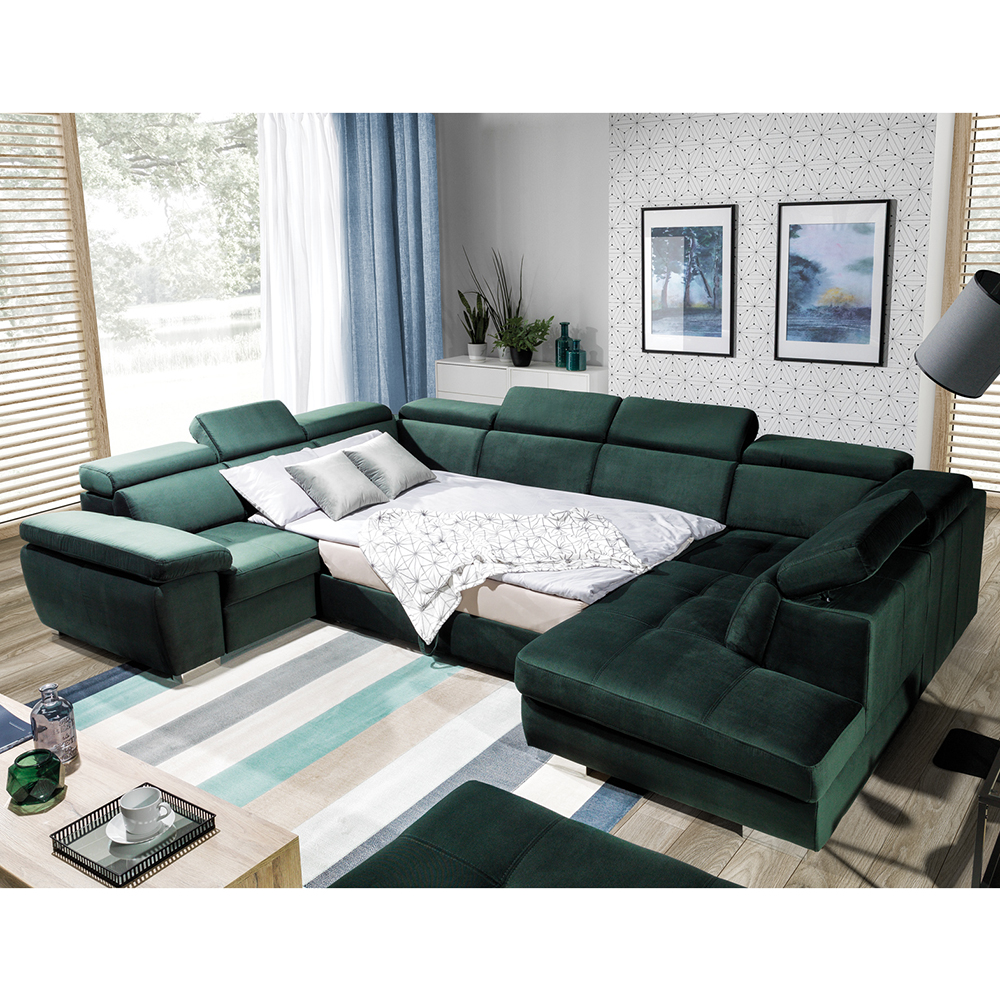 Sedací souprava ROSSO U | 256x350x225 | ROZKLÁDACÍ | levá | VÝBĚR TKANIN