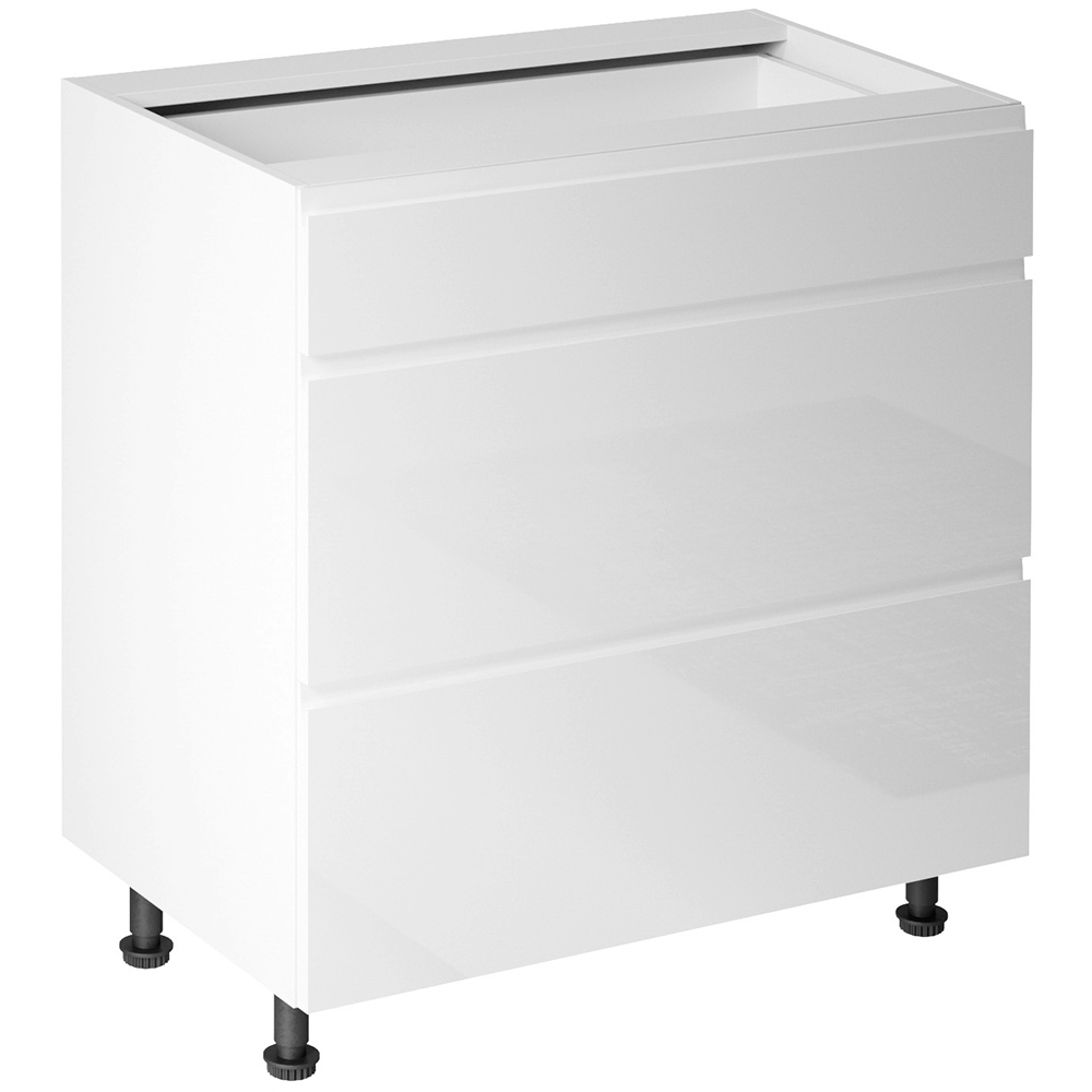 Kuchyňská linka ASPEN b | 180 cm + 340 cm | zásuvky METALBOX | SOKL v CENĚ | bílá lesk