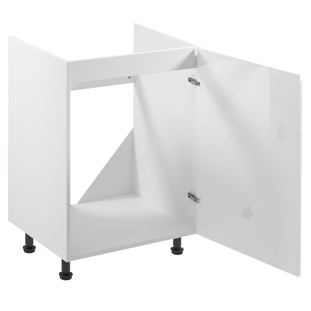 Kuchyňská linka ASPEN b | 180 cm + 340 cm | zásuvky METALBOX | SOKL v CENĚ | bílá lesk