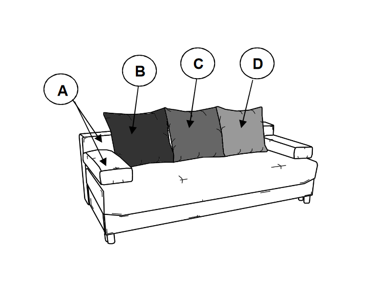 Pohovka Alisa lux 3FBA | 193 cm | varianta 1 | rozkládací + úložný prostor | VÝBĚR TKANIN
