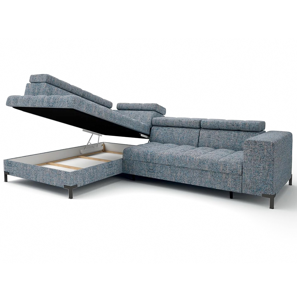 Sedací souprava ARTE | 200x284 cm | na každodenní spaní + úložný prostor | VÝBĚR TKANIN a NOŽIČEK