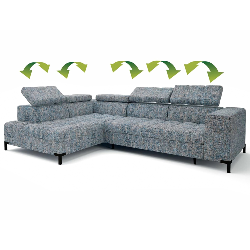 Sedací souprava ARTE | 200x284 cm | na každodenní spaní + úložný prostor | VÝBĚR TKANIN a NOŽIČEK