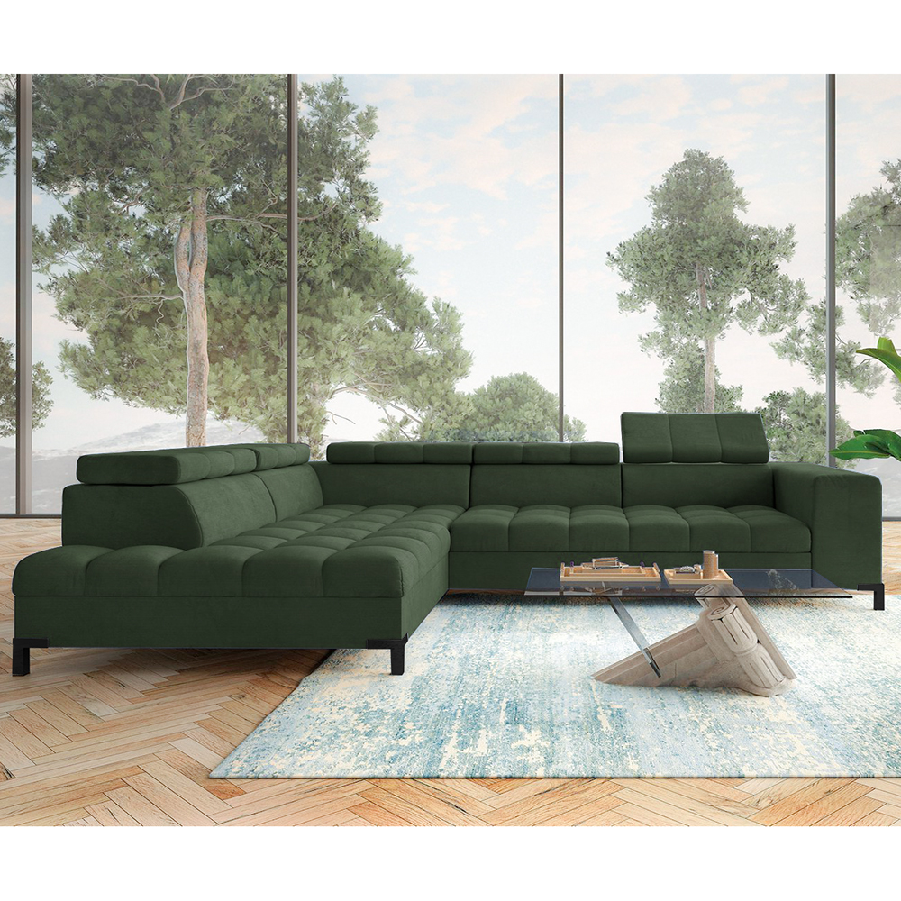 Sedací souprava ARTE | 200x284 cm | na každodenní spaní + úložný prostor | VÝBĚR TKANIN a NOŽIČEK