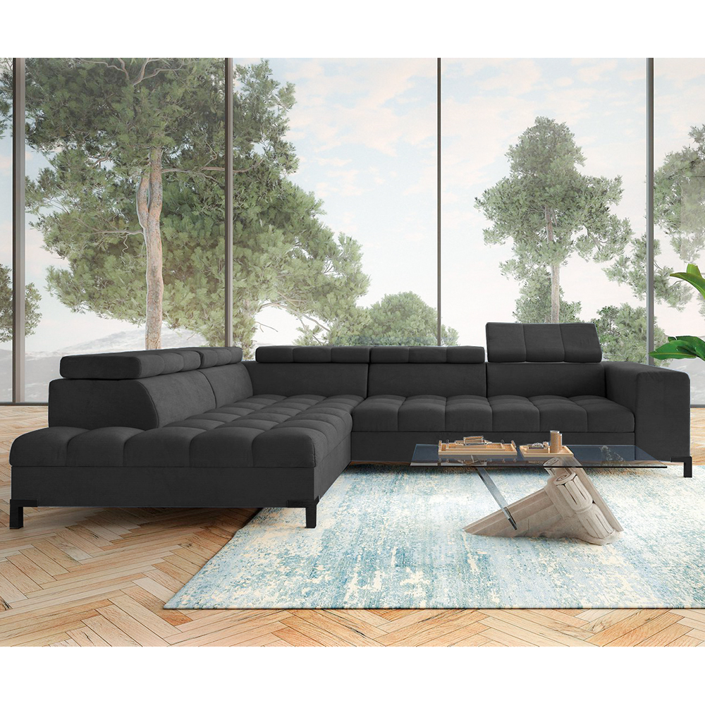 Sedací souprava ARTE | 200x284 cm | na každodenní spaní + úložný prostor | VÝBĚR TKANIN a NOŽIČEK