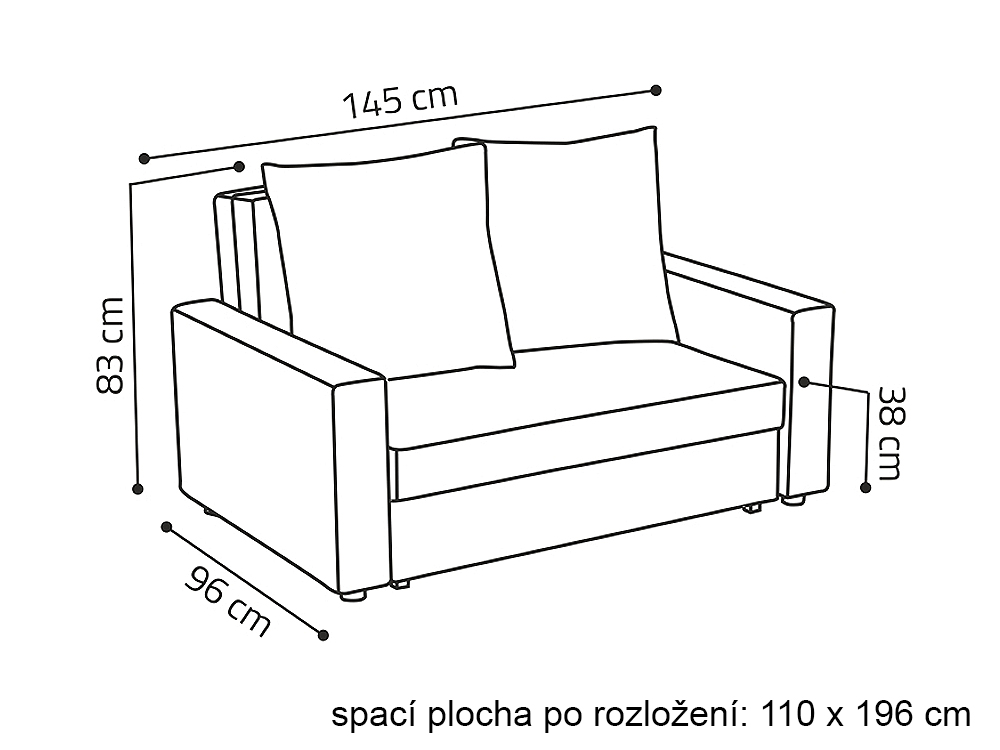 Pohovka Astra II | 145 cm | enjoy 12 žlutooranžová