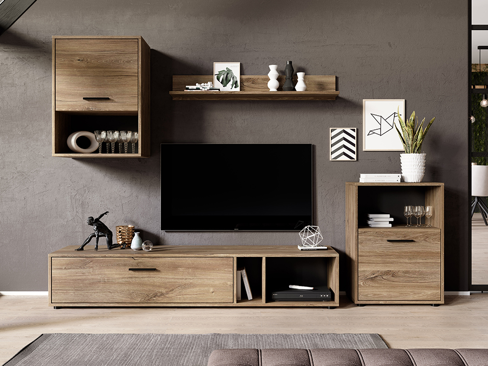 Obývací stěna HIT - dub stirling | VÝPRODEJ