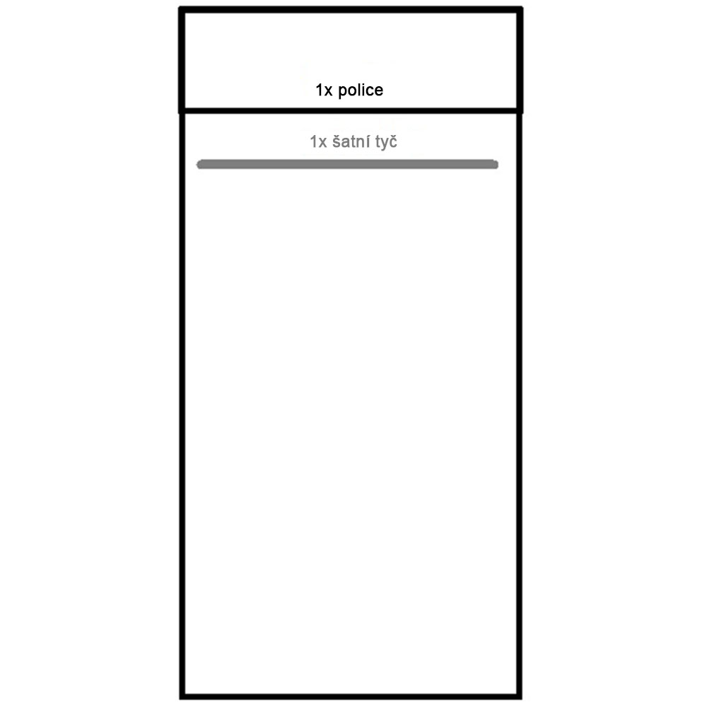 MEDIOLAN | šatní skříň M-1 | 92,2 cm | natural hikora