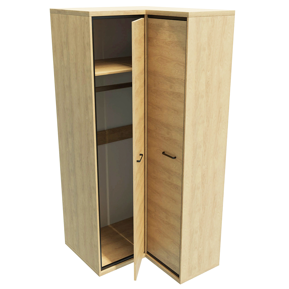 MEDIOLAN | šatní skříň M-14 rohová | 84,7x102 cm | natural hikora