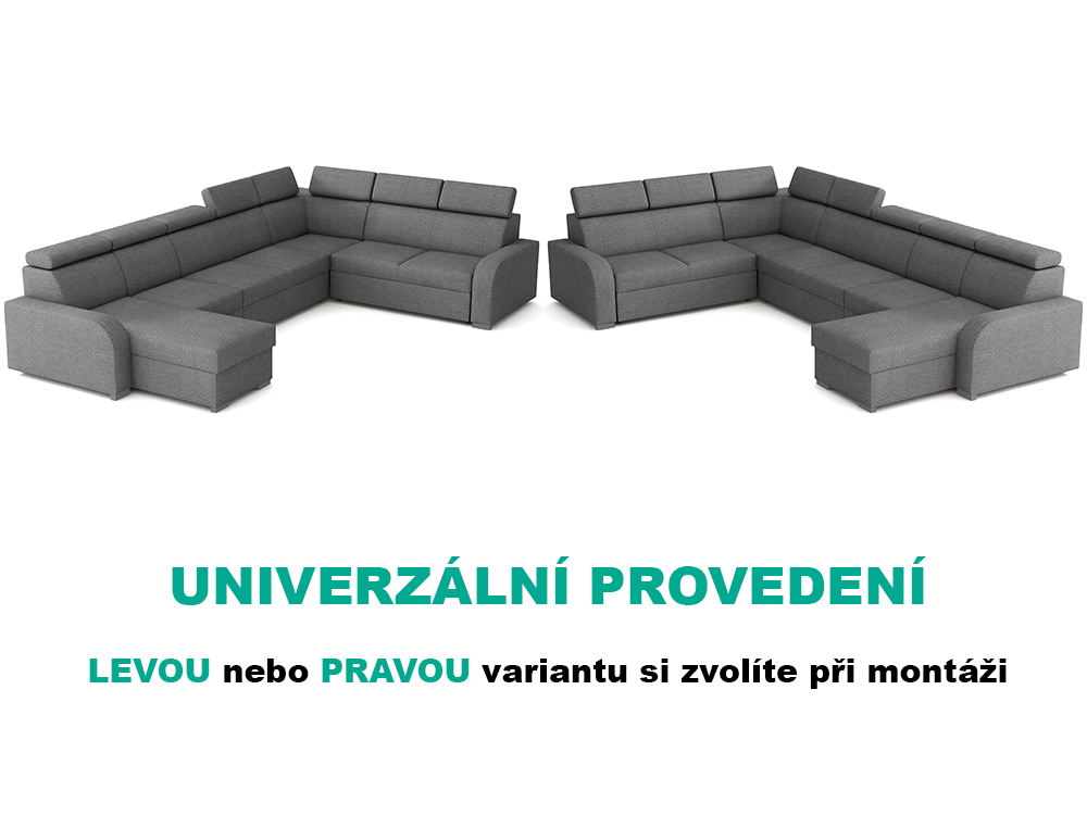 Sedací souprava OSLO - 2rR2P1LC - UNIVERZÁLNÍ - crown 18