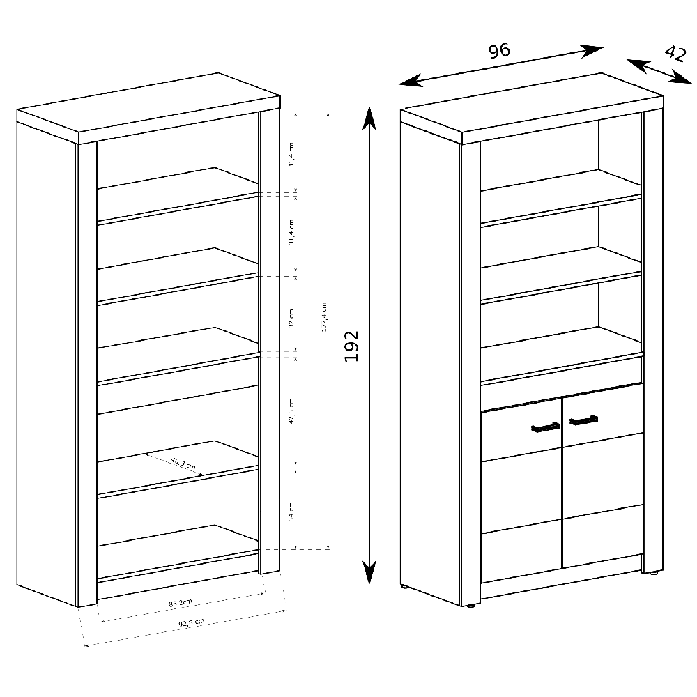 INDIANAPOLIS k | regál I-5 | kraft bílý