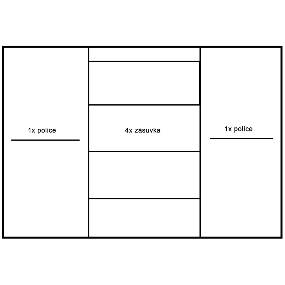 INDIANAPOLIS k | komoda I-7 | kraft bílý