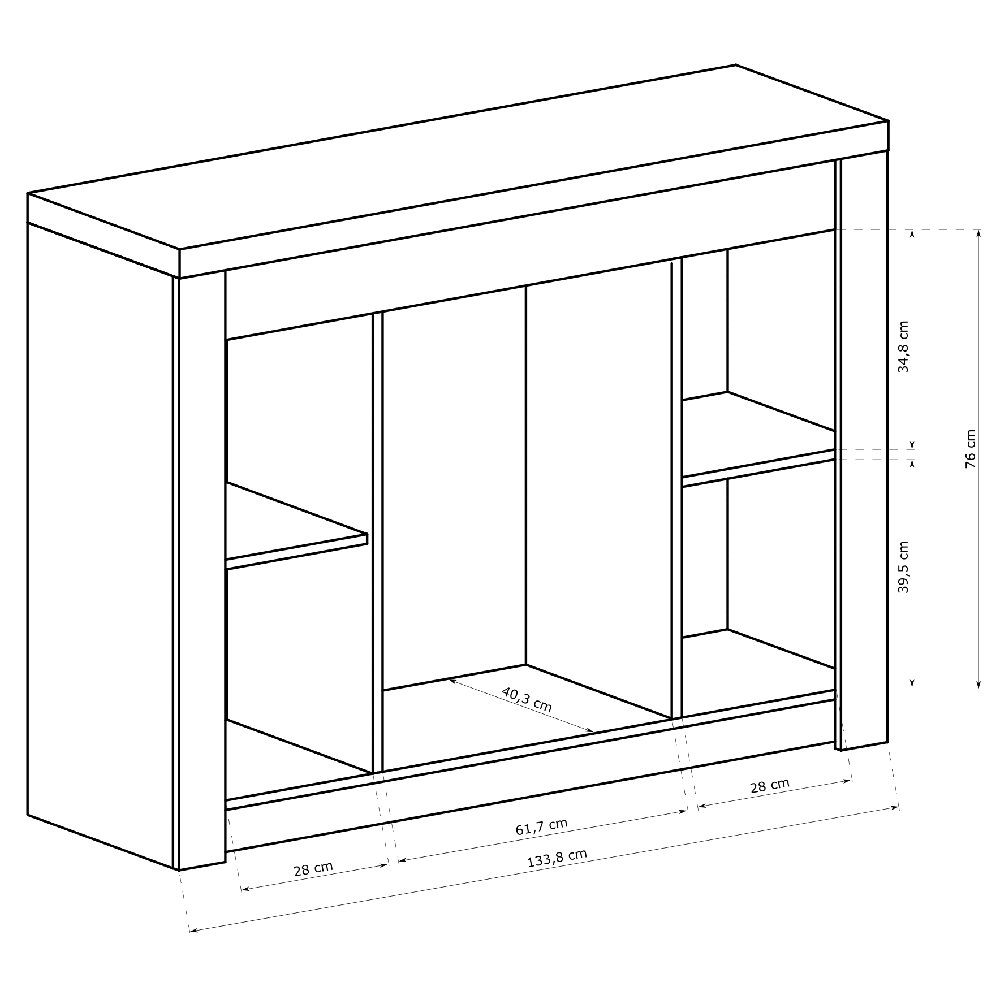 INDIANAPOLIS k | komoda I-7 | kraft bílý