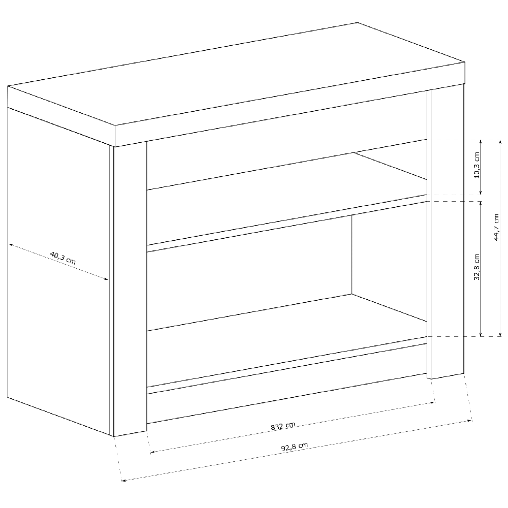 INDIANAPOLIS k | TV stolek I-10 | kraft bílý