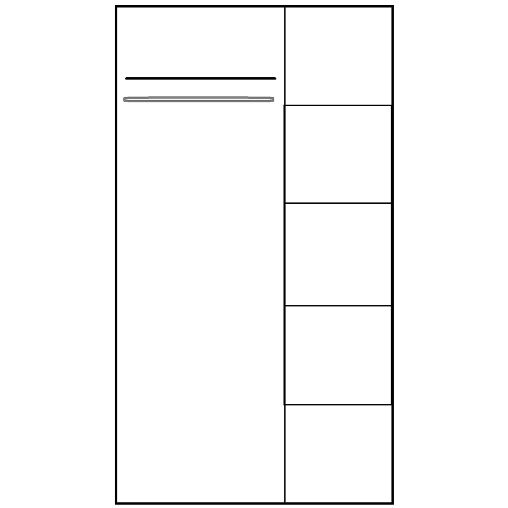 INDIANAPOLIS s | šatní skříň I-14 K ROHOVÁ | 106x90 cm | jasan světlý