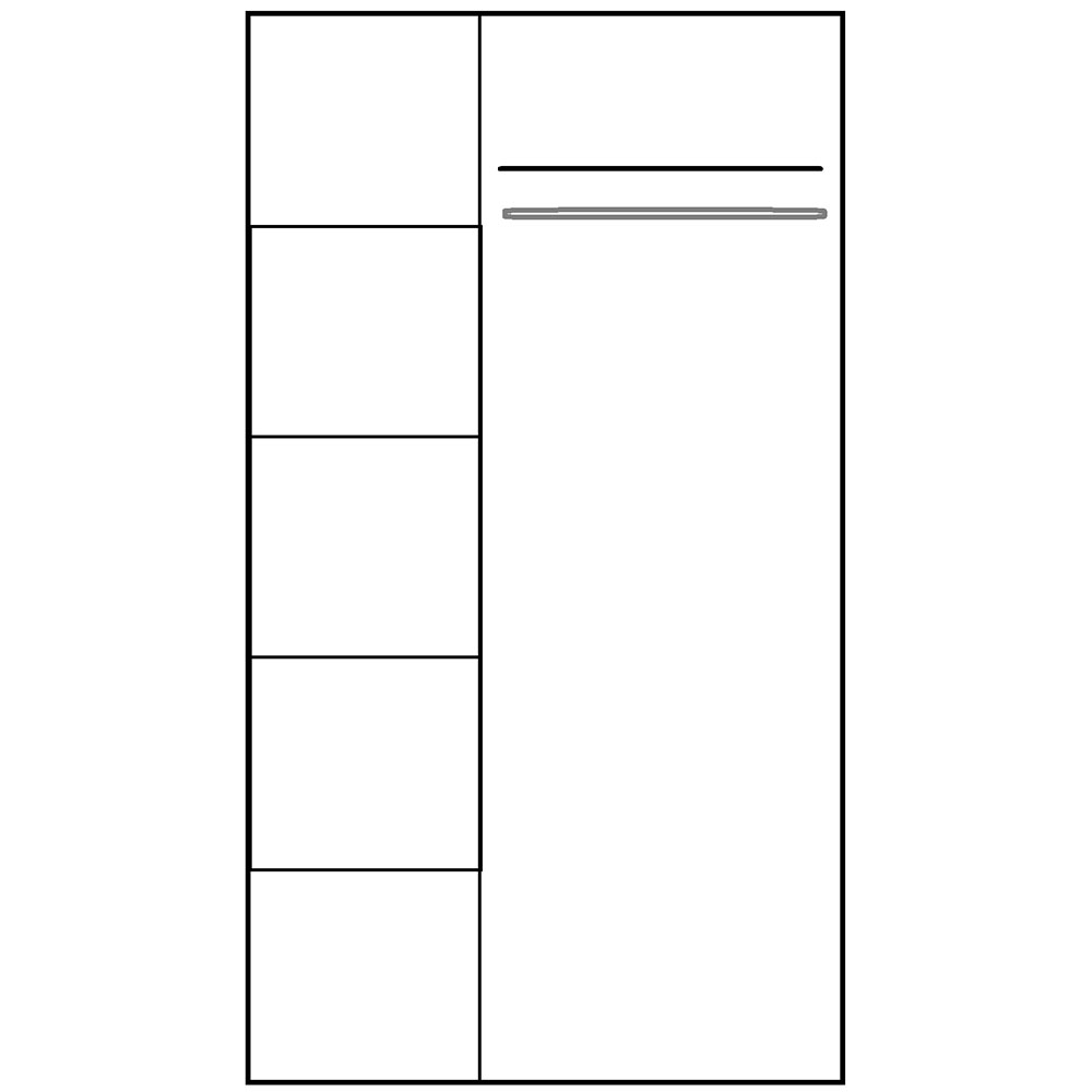 INDIANAPOLIS s | šatní skříň I-14 O ROHOVÁ | 90x106 cm | jasan světlý
