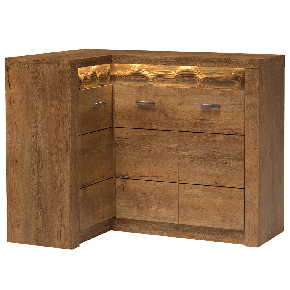 INDIANAPOLIS s | komoda I-15 O ROHOVÁ | 90x131 cm | jasan světlý