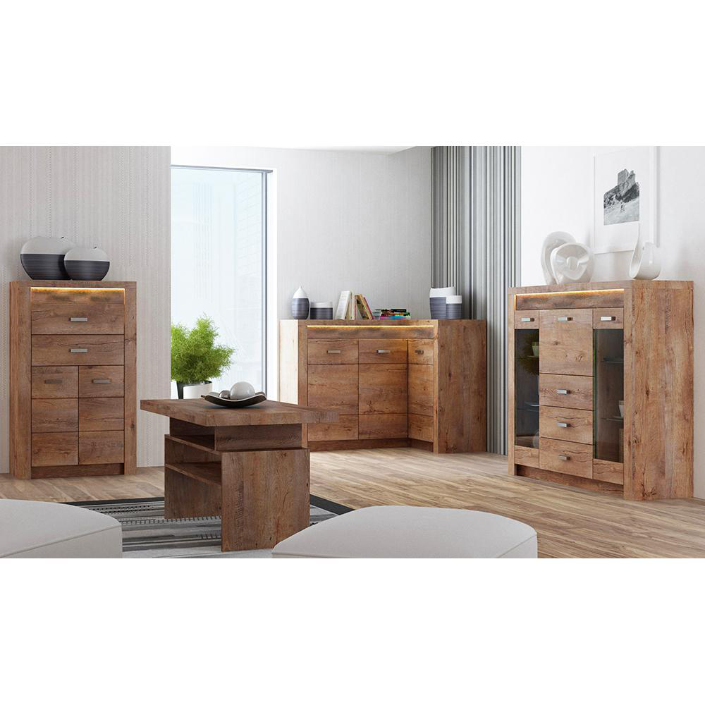 INDIANAPOLIS s | komoda I-15 O ROHOVÁ | 90x131 cm | jasan světlý