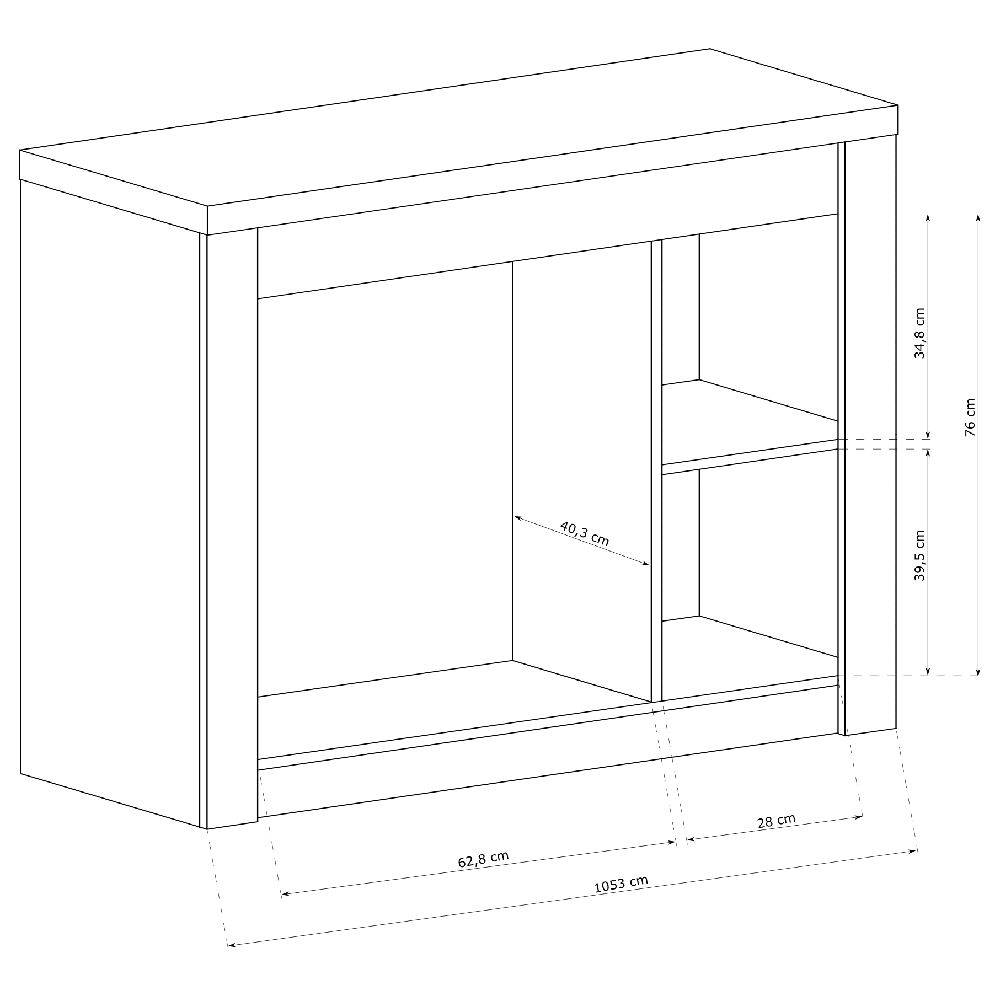 INDIANAPOLIS s | komoda I-17 | 108,5 cm | jasan světlý