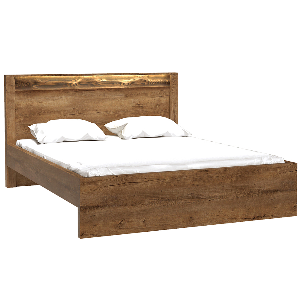 INDIANAPOLIS s | postel dvoulůžko I-19 s roštem | 160x200 cm | jasan světlý