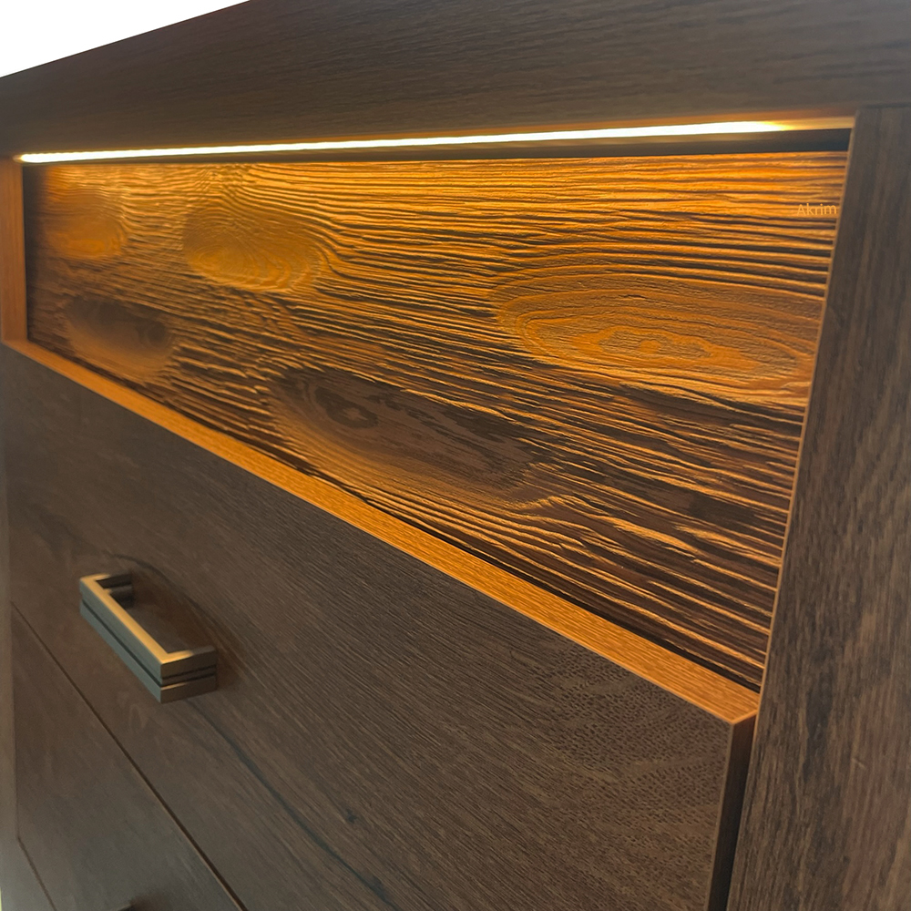 INDIANAPOLIS s | vitrína I-23 ROHOVÁ | 56 cm | UNI provedení | jasan světlý