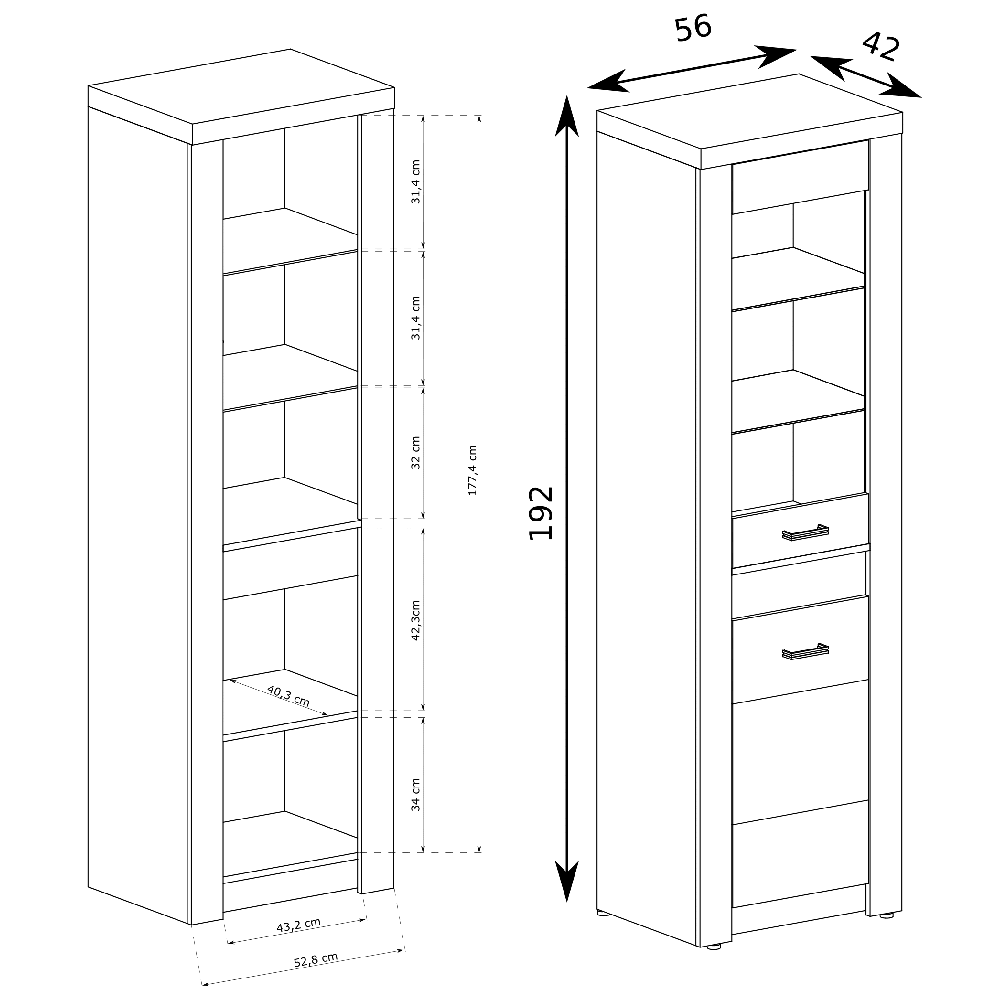 Obývací stěna INDIANAPOLIS s | sestava D | 330 cm | jasan světlý