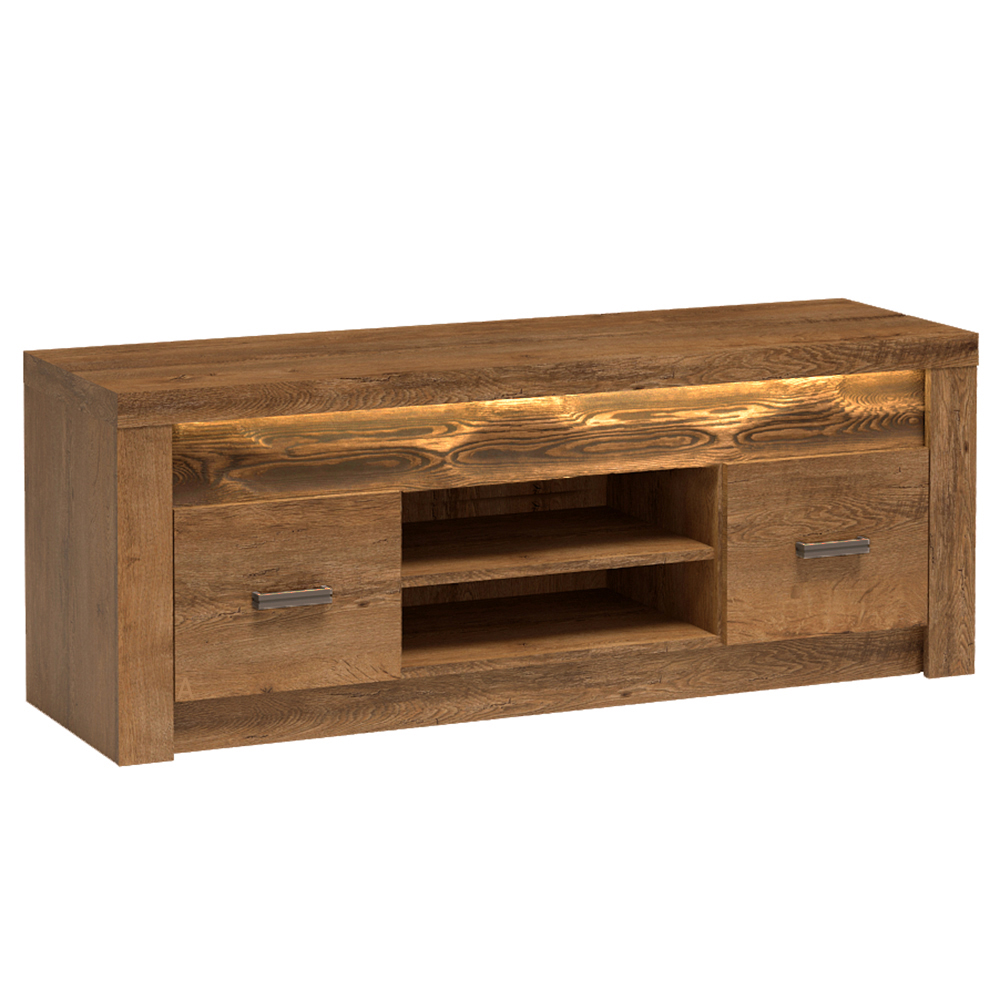 Obývací stěna INDIANAPOLIS s | sestava D | 330 cm | jasan světlý