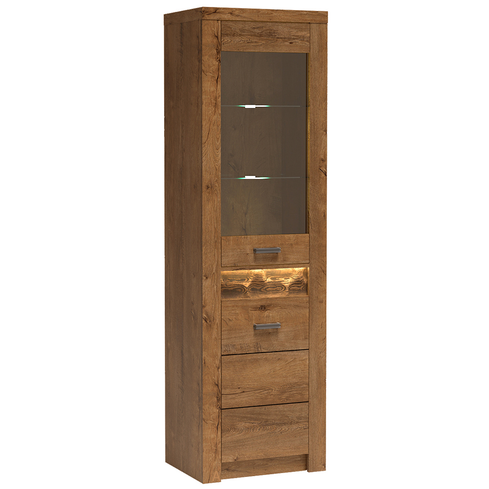 Obývací stěna INDIANAPOLIS s | sestava D | 330 cm | jasan světlý