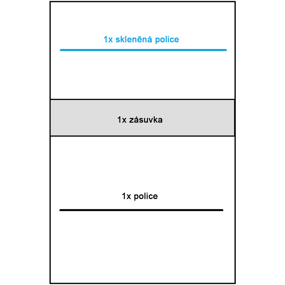 Natural - vitrína N5 - dub ribbeck