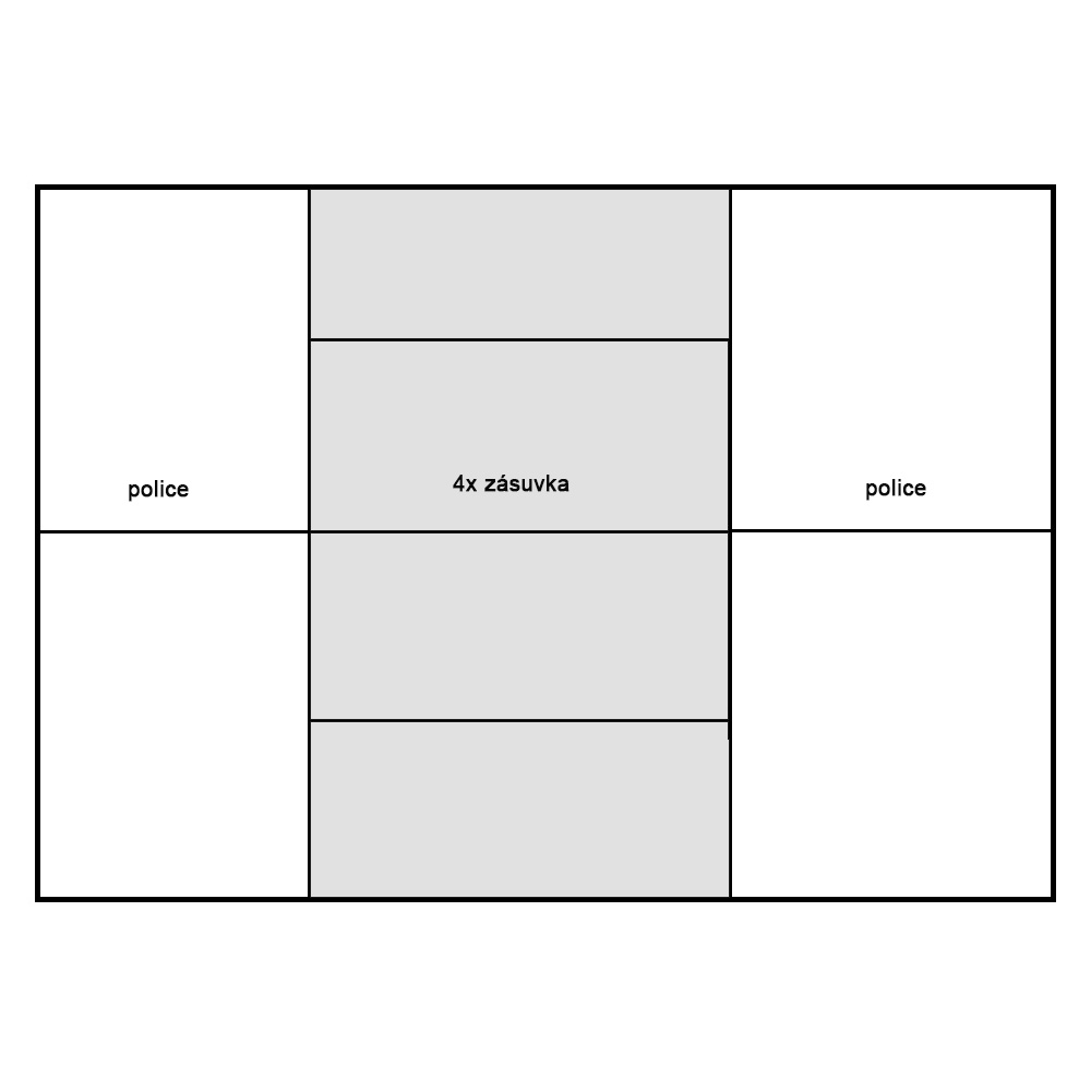 Antica K | komoda A1 | 142 cm |  kraft zlatý