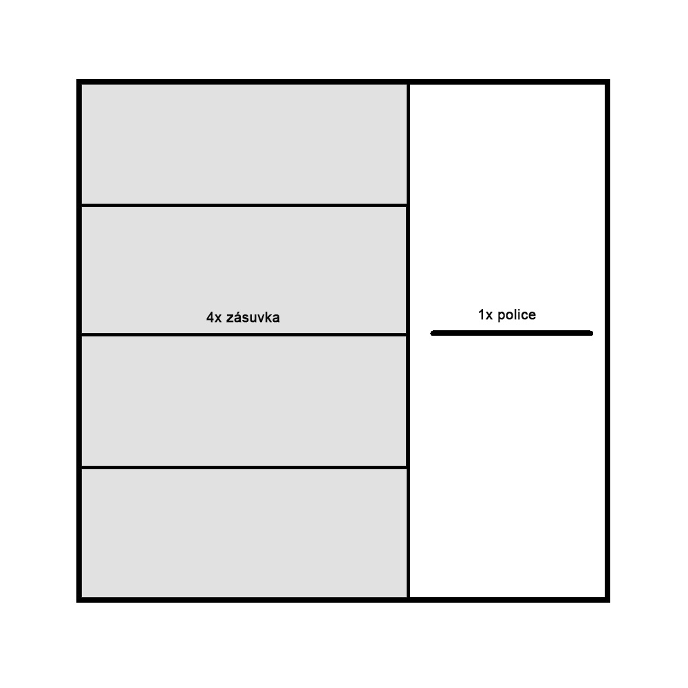 Antica K | komoda A2 | 114 cm | kraft zlatý