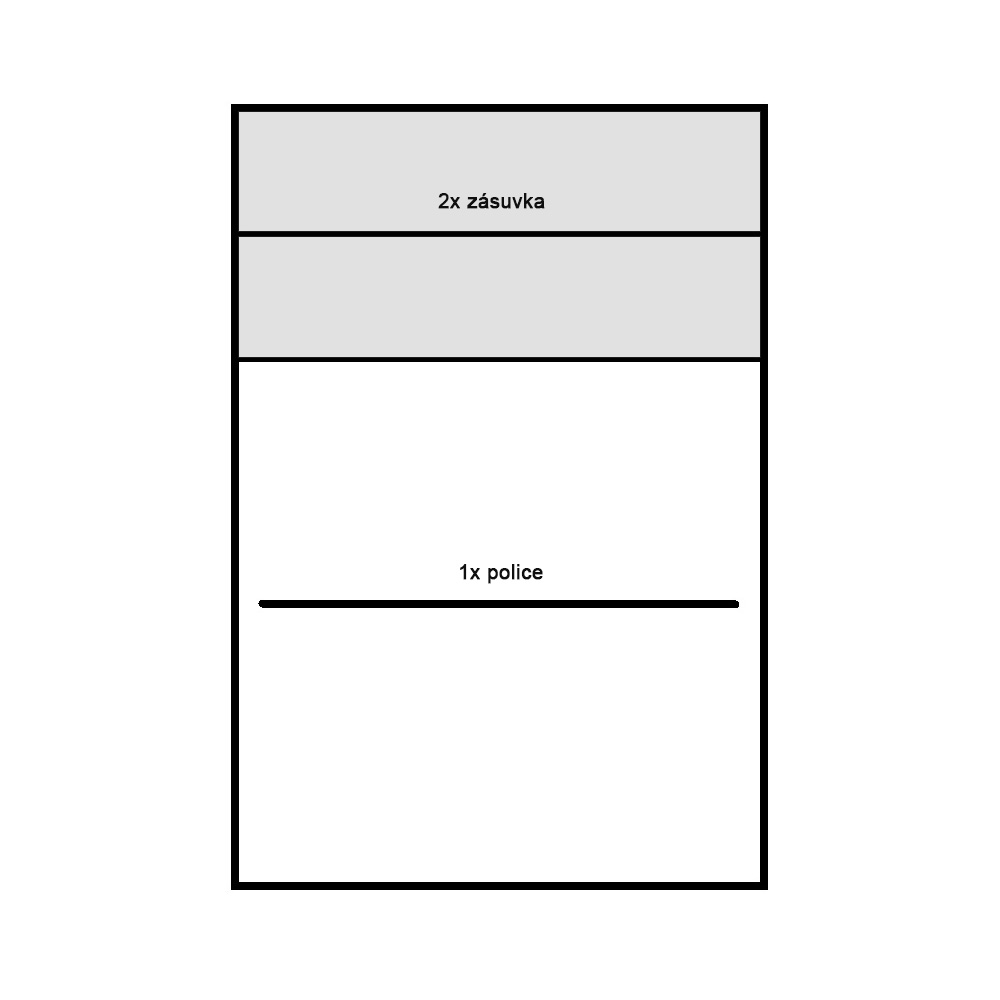 Antica K | komoda A3 | 82 cm | kraft zlatý