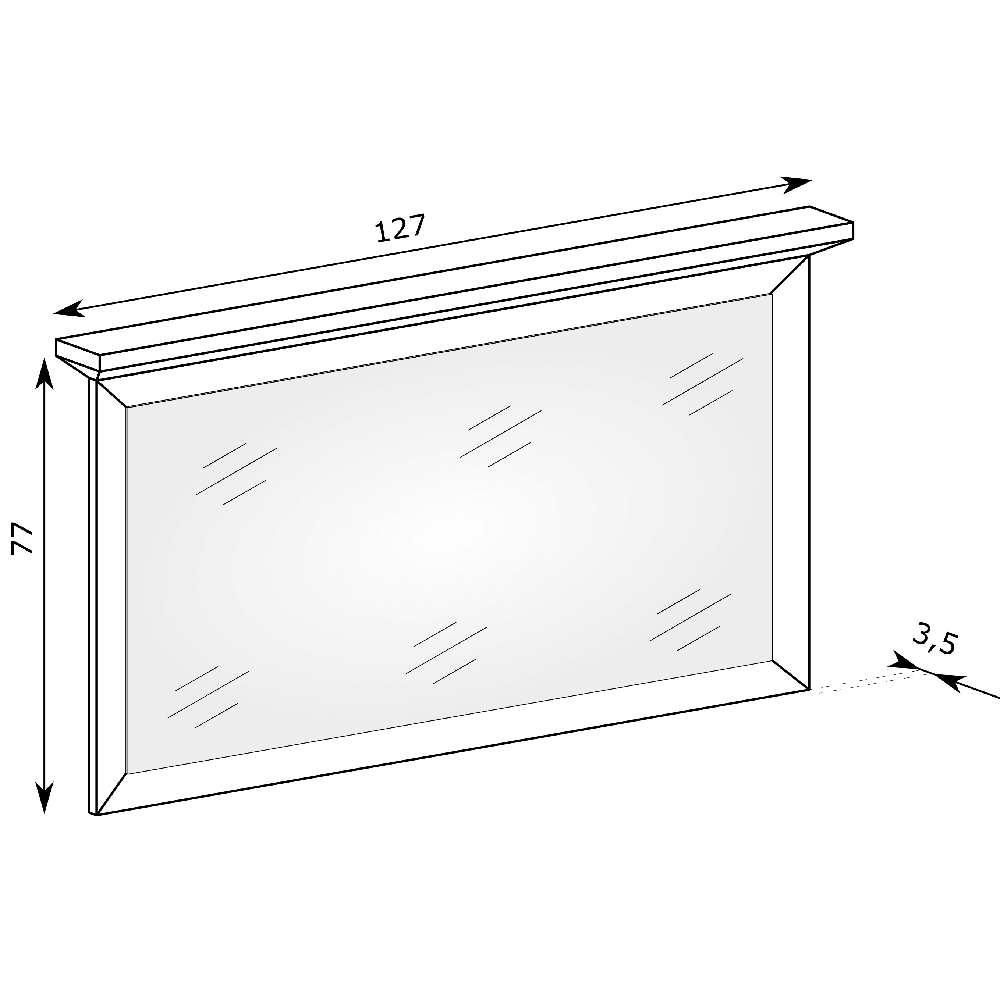 Antica K | zrcadlo A8 | 126,4 cm | kraft zlatý