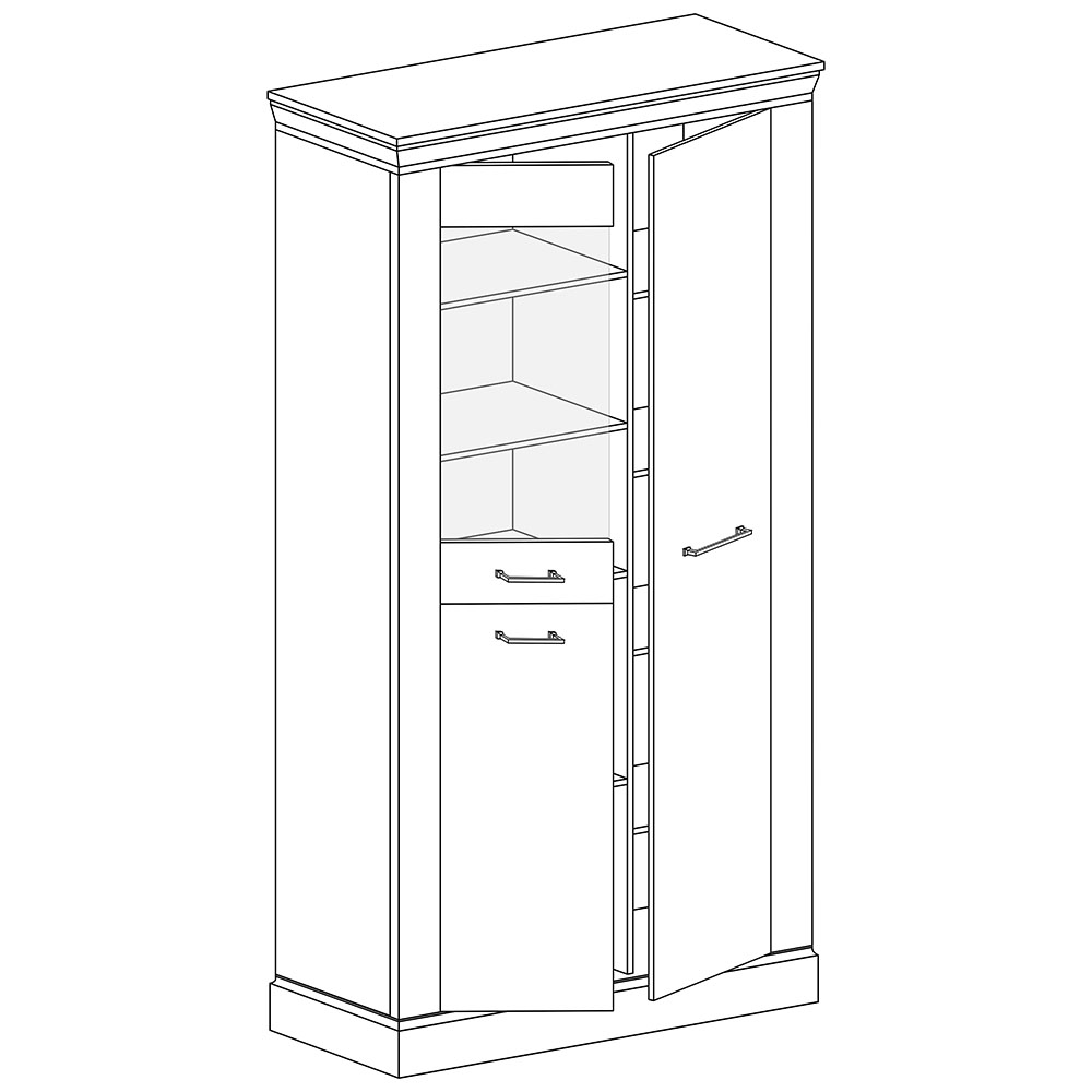Antica K | vitrína A10 | 97 cm | kraft zlatý