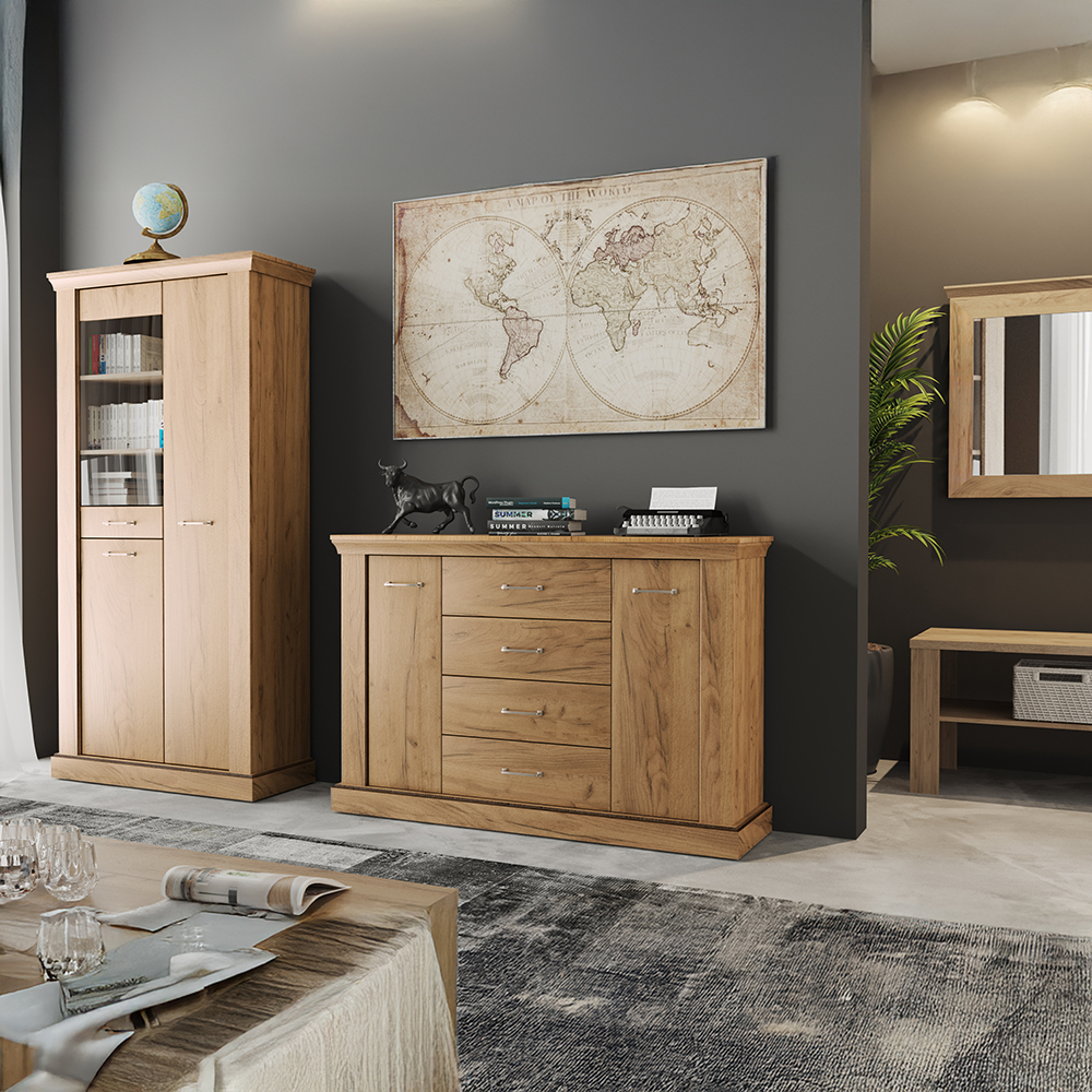 Antica K | vitrína A11 | 67 cm | kraft zlatý