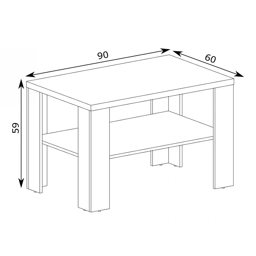Antica K | konferenční stolek A14 | 90x60x59 cm | kraft zlatý