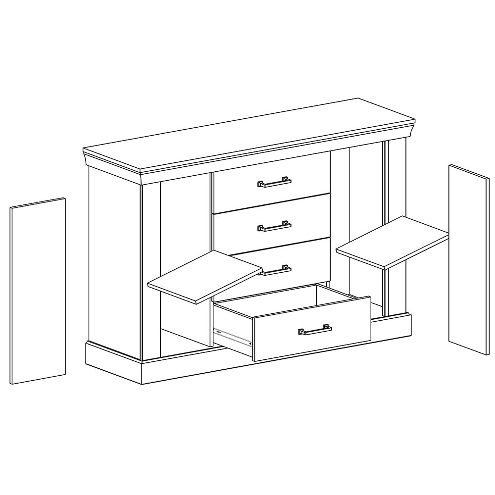 Ložnice Antica K | sestava A | 7 dílů | kraft zlatý
