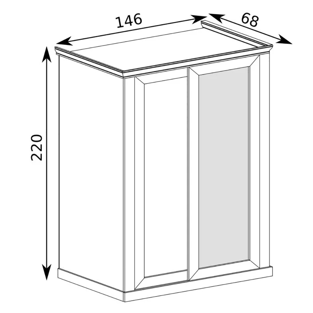 Ložnice Antica K | sestava A | 7 dílů | kraft zlatý