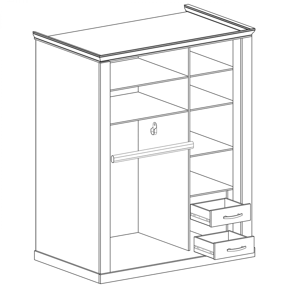 Ložnice Antica K | sestava A | 7 dílů | kraft zlatý