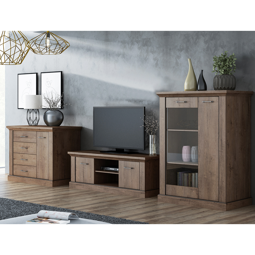 Antica L | TV stolek A15 | 162x50x42 cm | dub lefkas | POSLEDNÍ KUS