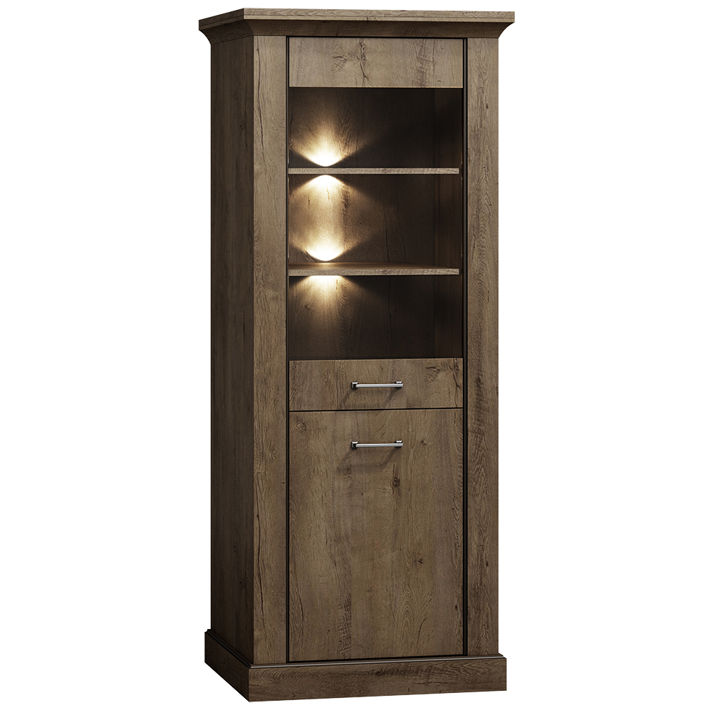 Antica L | vitrína A11 | 67x198x42 cm | dub lefkas | POSLEDNÍ KUS