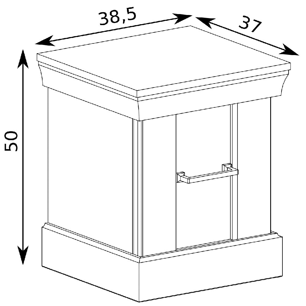 Antica J - noční stolek A7 - jasan světlý