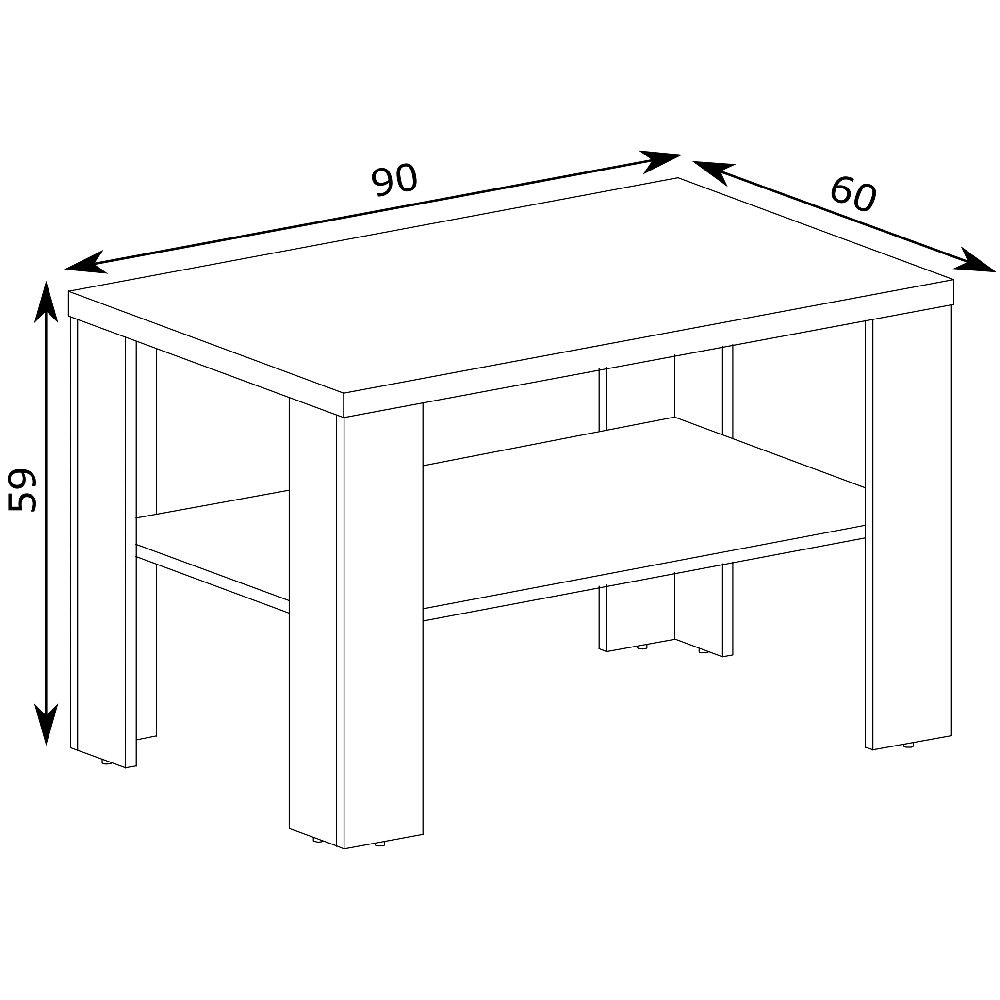 Antica J - konferenční stolek A14 - jasan světlý