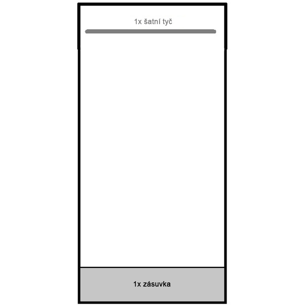 Antica J - šatní skříň A16 - jasan světlý