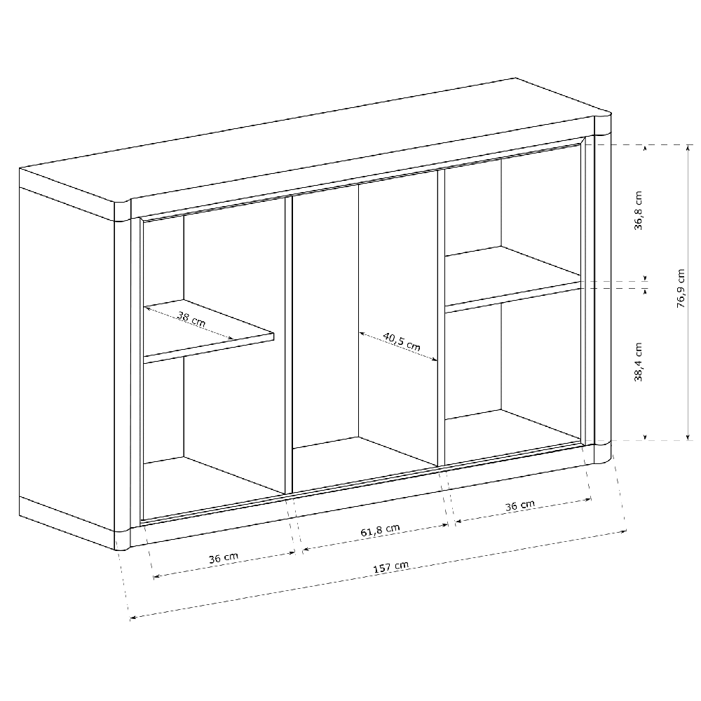DALLAS s | komoda D1 | 157 cm | sonoma